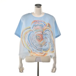 Monte Milano シアーフラワープリントレイヤーブラウス