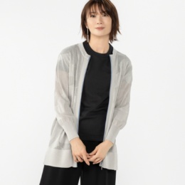 SUPERLADY イナズマエンブロイダリーメッシュカーディガン