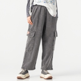 PERSONS ウォッシュ加工裏毛カーゴパンツ