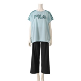 FILA 速乾さらっと着心地メッシュ切替ルームウエアセット