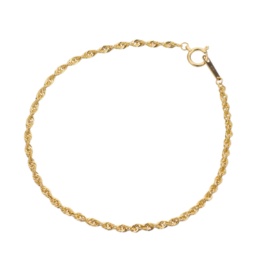 マエストロ 18KYG ホローシャイニーロープチェーンブレスレット