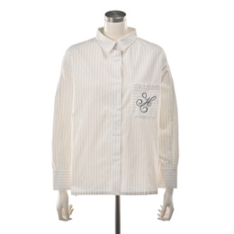 day to day 刺繍ポケットストライプシャツジャケット