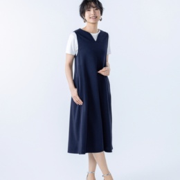 day to day 膨れジャガードAラインジャンパースカート