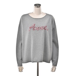  ANNE COQUINE ロゴスパンコール刺繍ニットプルオーバー