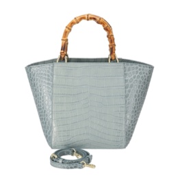 ロダニア クロコエンボスソフトレザースクエアバッグ