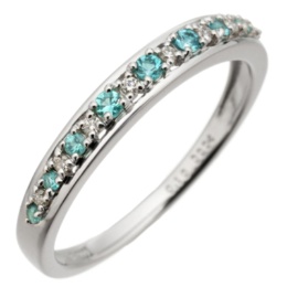 ブラジル産パライバトルマリン PT リング 計0.10ctUP