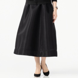 ANNE COQUINE ダンボールニットシアータックフレアスカート