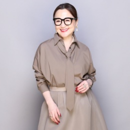 ANNE COQUINE タイプライタータイ付きショートシャツ