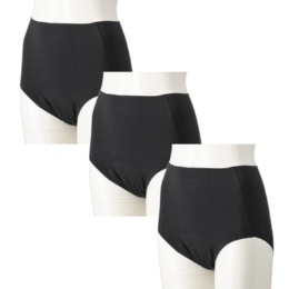 BRNYピース薄くて快適シームレス吸水ショーツ同色3枚組