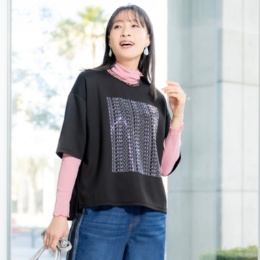 KILA MODA キラキラメッセージプルオーバー