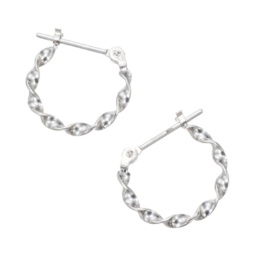 純プラチナ/PT900 ライトツイストフープイヤリング/ピアス