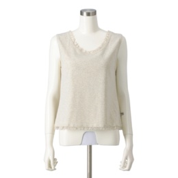 KawaiOkada レーステープ使いのフライスタンクトップ