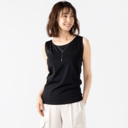  CARRIERE 異素材コンビ便利なノースリーブインナー
