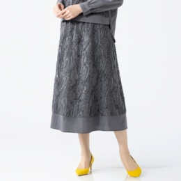  CARRIERE リッチレースフレアスカート