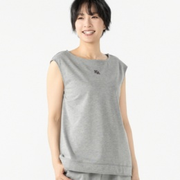 KidsAngel インレイジャージスリーブレスプルオーバー