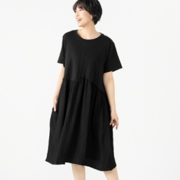 KidsAngel 異素材使いドッキングワンピース