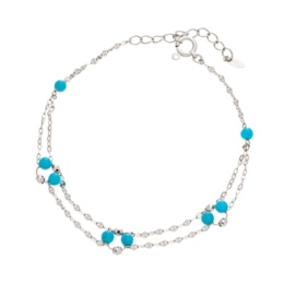 スリーピングビューティートルコ石 純プラチナ ブレスレット