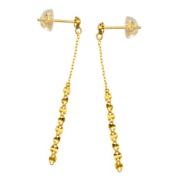 マエストロ 純金/18K リーフペタルチェーン イヤリング/ピアス