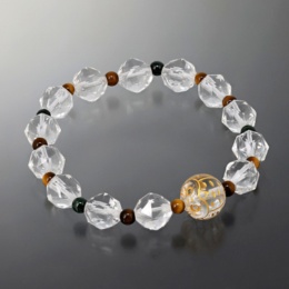 幸せのふくろう  水晶サークルブレス