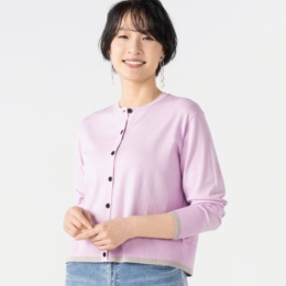 UNFILO マイビューティニット バイカラーカーディガン