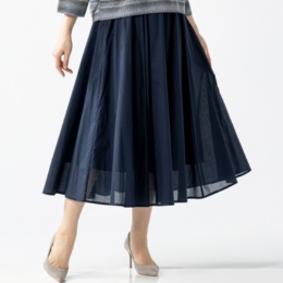 ドネモア 綿シフォンフレアースカート