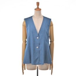 Pixie Heart 軽やかガーゼタッチ新感覚デニムジレ