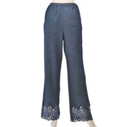 Pixie Heart軽やかガーゼタッチ新感覚デニムストレート