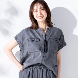 Remite コクーンシルエットデニムシャツ