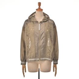 Remite レース使いラインリブシアーブルゾン