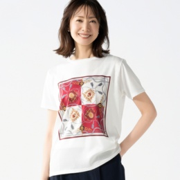 Provador 涼感 スカーフプリントTシャツ