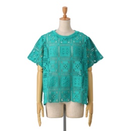 Provador パッチワーク刺繍レースプルオーバー