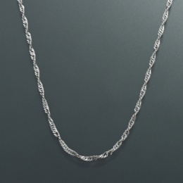  純プラチナ スクリューチェーンネックレス スライド式アジャスタ-付