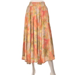 GRC ボタニカル柄フレアースカート