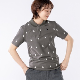 GRC ホット君総柄プリントポロシャツ