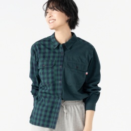 PERSONS チェックコンビシャツ