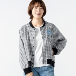 スクープクラブ 刺繍アクセント 軽やかスタジアムジャンパー