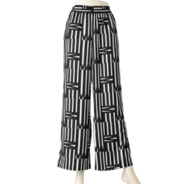 MASAGO Mプリント無地ワイドパンツ