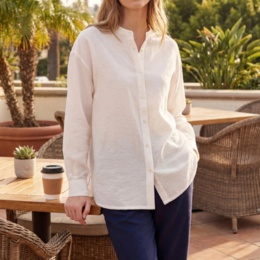 Provador ヴィンテージワッシャー麻ブレンド シャツ