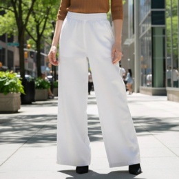 Provador 厳選素材ドレープ麻混シルキーデニムパンツ