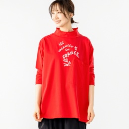 KidsAngel プリント加工スタンドネックプルオーバー
