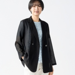 Provador しわになりにくいシアーメッシュ ジャケット