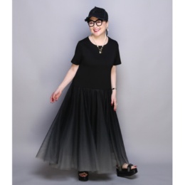 ANNE COQUINE ポンチ×チュールグラデーションワンピース