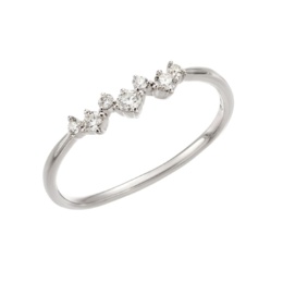  ボツワナ産ダイヤモンドPT U字リング計0.11ctUP