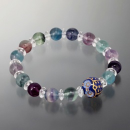 幸せのふくろう フローライト サークルブレス