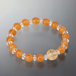 幸せのふくろう カルセドニーサークルブレス