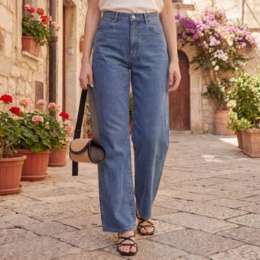 Provador ツイストドビーデニムワイドパンツ