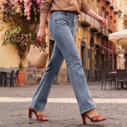 Provador ツイストドビー デニム フレアーパンツ