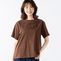 Provador パネルカットワーク刺繍レースプルオーバー