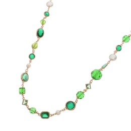 淡水パール&グリーンカラーネックレス [スージー]