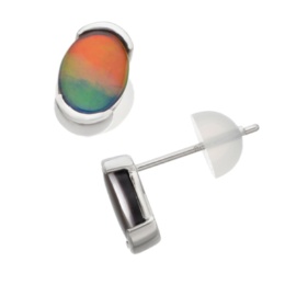 PT900 アンモライト ピアス [オーバル]